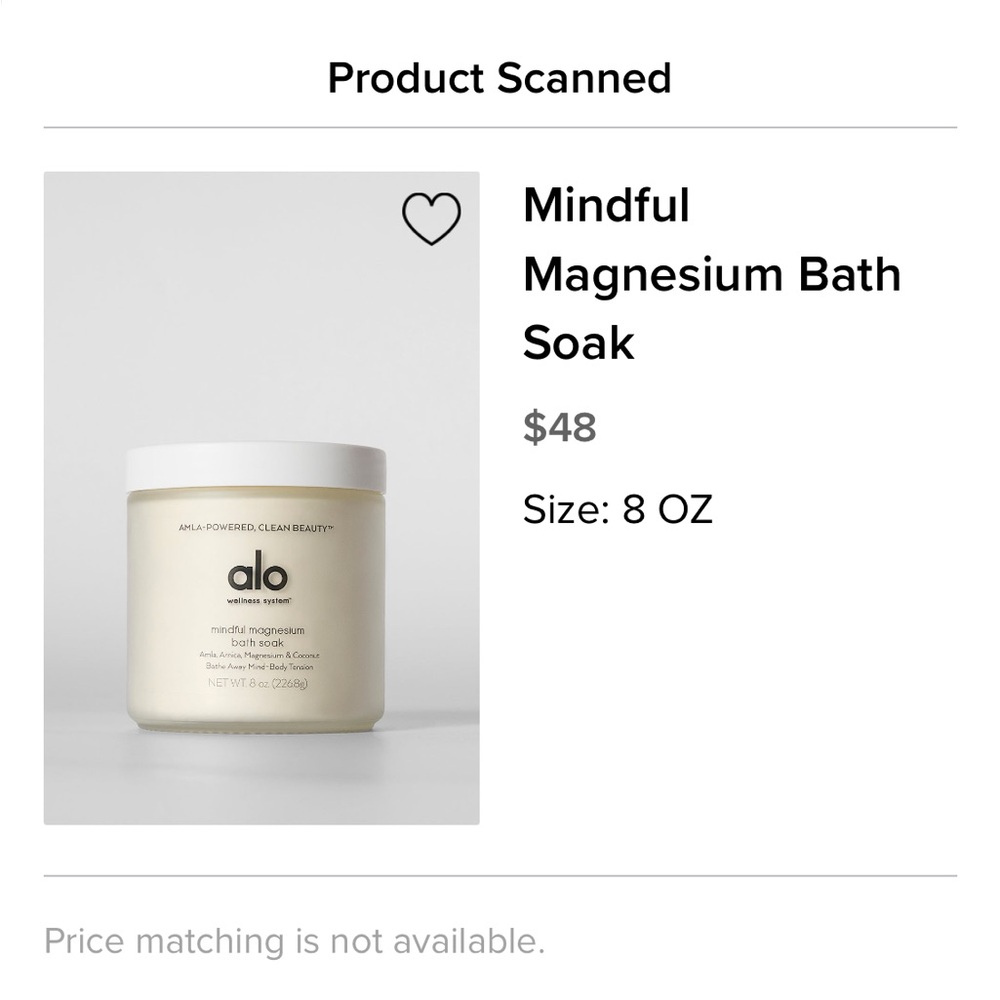 ALO Yoga Mindful Magnesium Bath Soak - Cream with White Lid